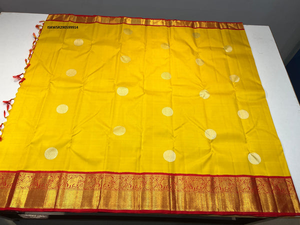 Kanchipuram Handloom Silk Saree With Plain Blouse-ISKWSR290599914