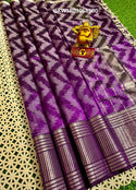 Ikkat weaved Mangla Giri Handloom Silk Saree With Blouse-ISKWSR01068500