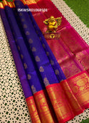 Gadwal Handloom Silk Saree With Contrast Blouse-ISKWSR01068501