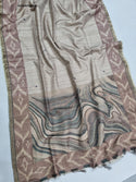 Printed Tussar Saree With Blouse-ISKWSR03068503