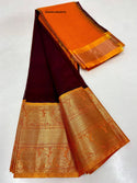 Mangala Giri Handloom Cotton Silk Saree With Contrast Blouse-ISKWSR130698752