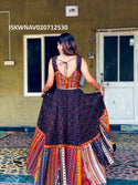 Embroidered Cotton Lehenga With Blouse And Dupatta-ISKWNAV020712530