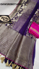 Zari Weaved Munga Silk Saree With Blouse-ISKWSR080714505