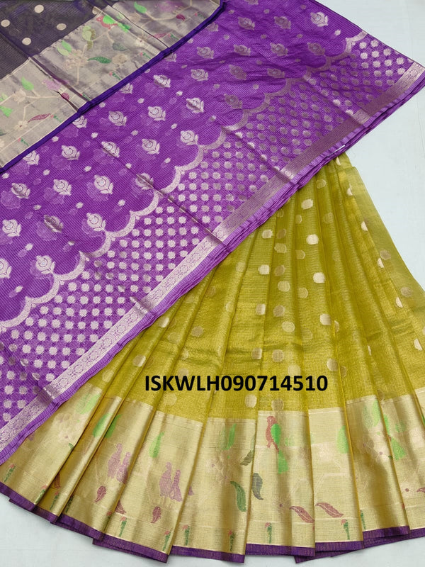 Tissue Kota Weaving Lehenga With Blouse And Contrast Dupatta-ISKWLH090714510