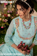 Georgette Anarkali Kurti With Pant And Embroidered Dupatta-ISKWSU0907OMK2867