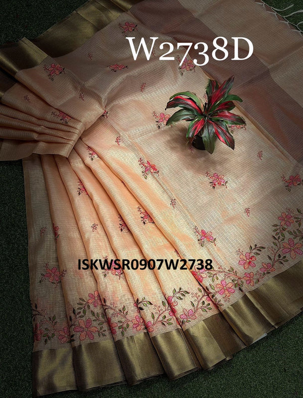 Tissue Kota Saree With Contrast Blouse-ISKWSR0907W2738