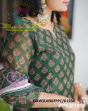Digital Printed Chanderi Kurti With Cotton Pant And Chanderi Silk Dupatta-ISKWSU0907PPC/D1558