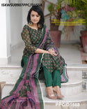 Digital Printed Chanderi Kurti With Cotton Pant And Chanderi Silk Dupatta-ISKWSU0907PPC/D1558