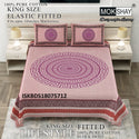 Printed Cotton King Size Bedsheet With Pillow Cover-ISKBDS18075712