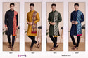 Men's Silk Kurta With Printed Dupatta-ISKM20076001/6002/6003/6004