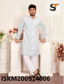 Men's Rayon Chikankari Kurta With Pajama-ISKM200914006