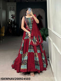 Printed Cotton Lehenga With Blouse And Dupatta-ISKWNAV200924503