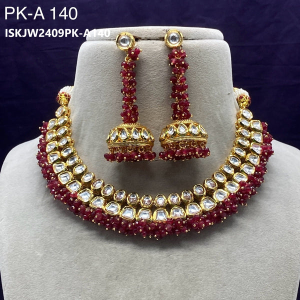 Kundan Jewelry Set-ISKJW2409PK-A140