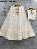 Embroidered Dyable Chiffon Georgette Lehenga With Blouse-ISKWLH28091990