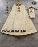 Embroidered Dyable Chiffon Georgette Lehenga With Blouse-ISKWLH28091990