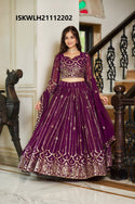 Embroidered Georgette Lehenga With Blouse And Dupatta-ISKWLH21112202