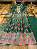 Digital Printed Tissue Organza Anarkali Kurti With Silk Pant And Dupatta-ISKWSU0512NP3158