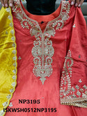 Embroidered Chinon Silk Kurti With Silk Sharara And Dupatta-ISKWSH0512NP3195