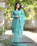 Hand Block Printed Kota Doriya Kurti With Cotton Pant And Dupatta-ISKWSU2012PPC/D1457