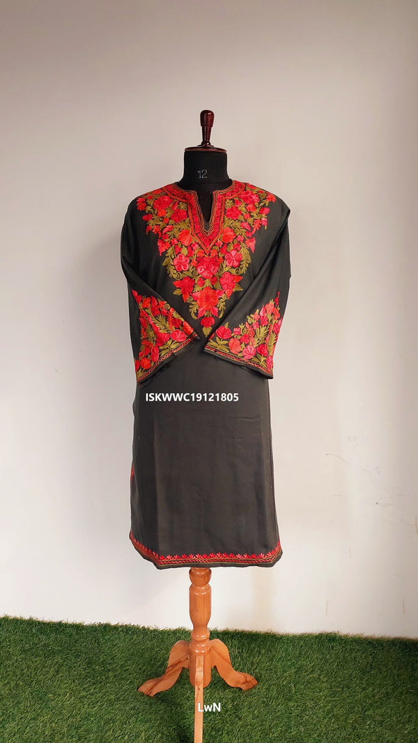 Embroidered Woolen Kurti-ISKWWC19121805