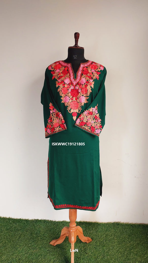 Embroidered Woolen Kurti-ISKWWC19121805