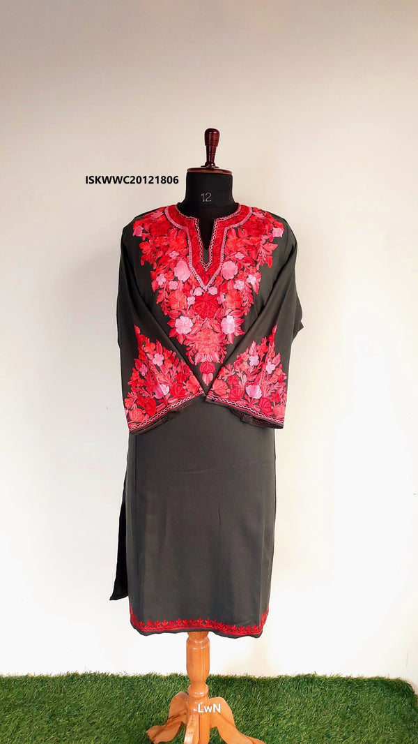 Embroidered Woolen Kurti-ISKWWC20121806