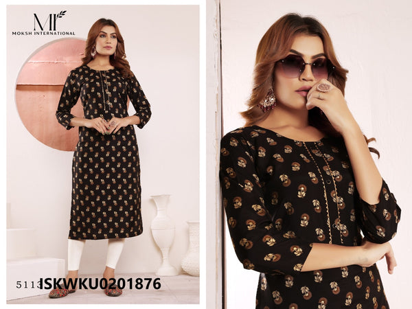 Printed Viscose Maslin Kurti-ISKWKU0201876