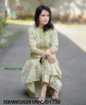 Hand Block Printed Cotton Kurti With Pant-ISKWKU0201PPC/D1730