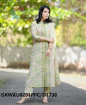 Hand Block Printed Cotton Kurti With Pant-ISKWKU0201PPC/D1730