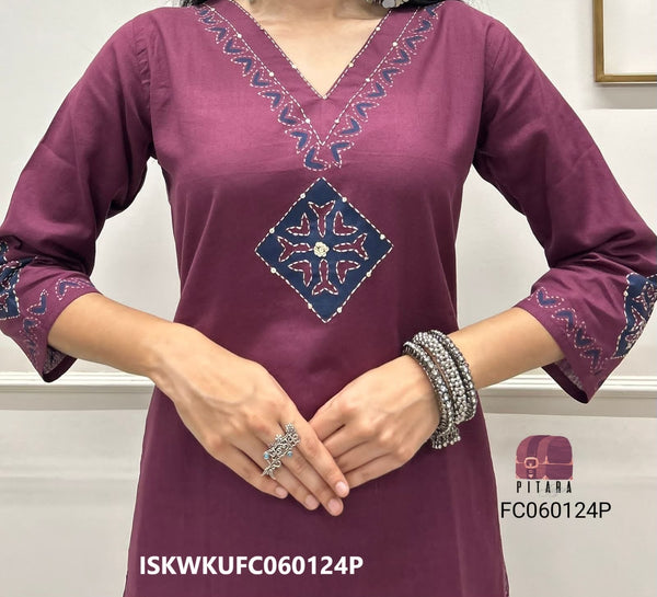 Printed Cotton Kurti With Palazzo-ISKWKUFC060124G/FC060124P