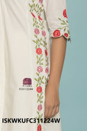 Embroidered Cotton Silk Kurti With Pant-ISKWKUFC311224W