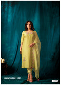 Embroidered Silk Kurti With Pant And Dupatta-ISKWSU08011237