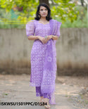 Hand Block Printed Kota Doriya Kurti With Cotton Pant And Dupatta-ISKWSU1501PPC/D1584