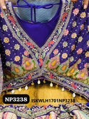 Digital Printed Crepe Silk Lehenga With Blouse And Dupatta-ISKWLH1701NP3238