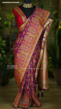 Banarasi Crepe Silk Saree With Blouse-ISKWSR2201HS3600