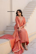 Embroidered Tissue Kurti With Pant And Dupatta-ISKWSU21012665