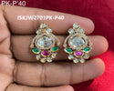 Kundan Earrings-ISKJW2701PK-P-40