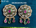 Kundan Earrings-ISKJW2501PK-P-49