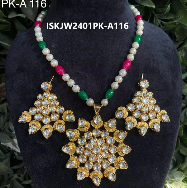 Kundan Jewelry Set-ISKJW2401PK-A116