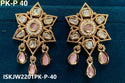 Kundan Earrings-ISKJW2301PK-P-40