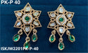 Kundan Earrings-ISKJW2301PK-P-40