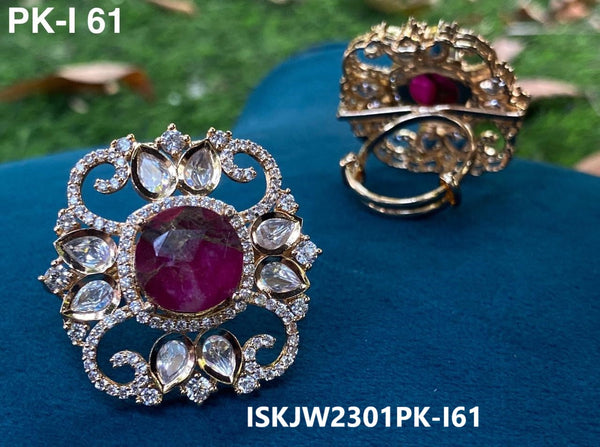 Kundan Ring-ISKJW2301PK-I61