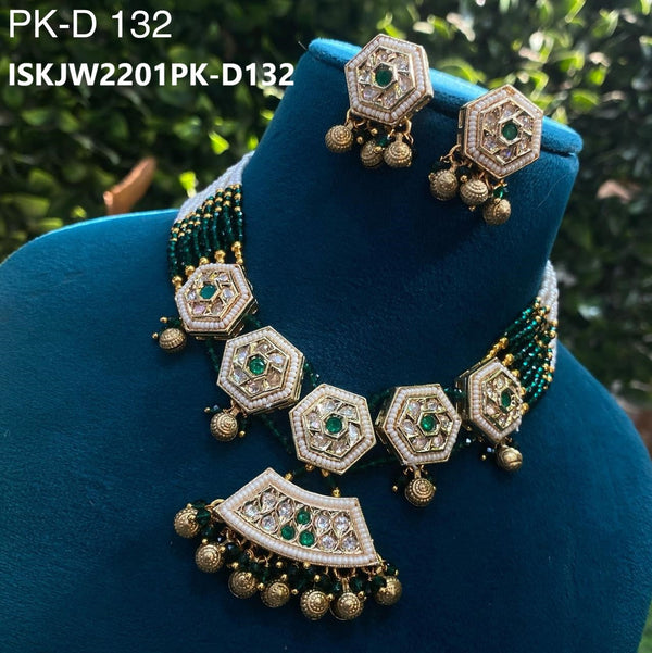 Kundan Jewelry Set-ISKJW2201PK-D132