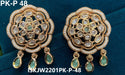 Kundan Earrings-ISKJW2201PK-P-48