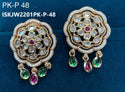 Kundan Earrings-ISKJW2201PK-P-48