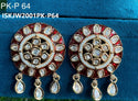 Kundan Earrings-ISKJW2001PK-P64