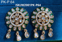 Kundan Earrings-ISKJW2001PK-P64