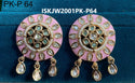 Kundan Earrings-ISKJW2001PK-P64