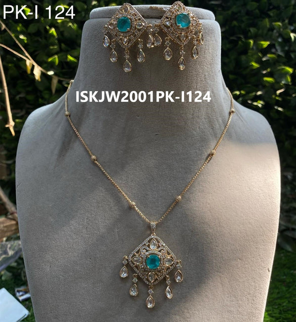 Kundan Pendant Set-ISKJW2001PK-I124