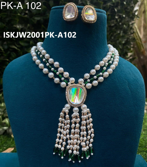 Kundan Jewelry Set-ISKJW2001PK-A102